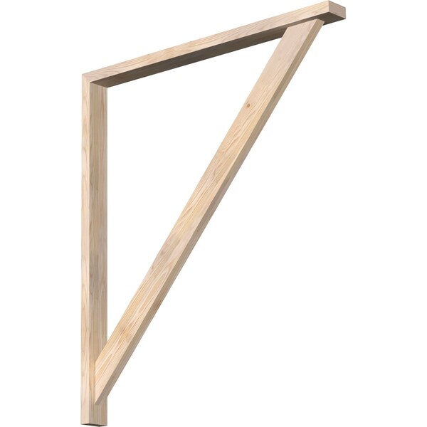 Ekena Millwork Traditional Block Smooth Bracket w/ Offset Brace, Douglas Fir, 3 1/2"W x 42"D x 48"H BKT0402X42X48TRA05SDF - main